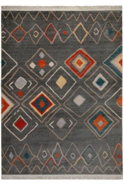 160x230 cm Teppich Wohnzimmer Anthrazit