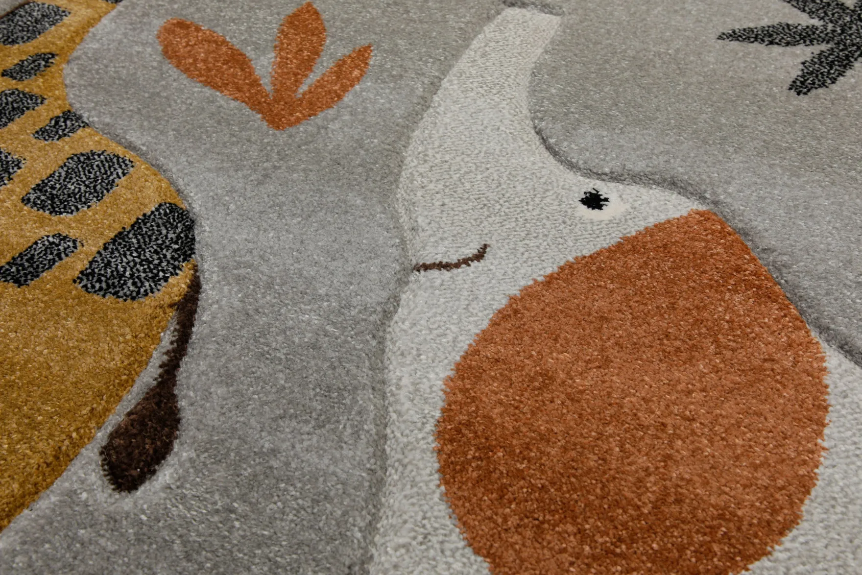 160x230 Teppich Kinderzimmer Grau Tiere