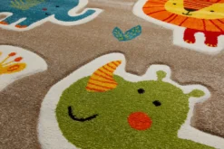 160x230 Teppich Kinderzimmer Karamell Tiere Bunt