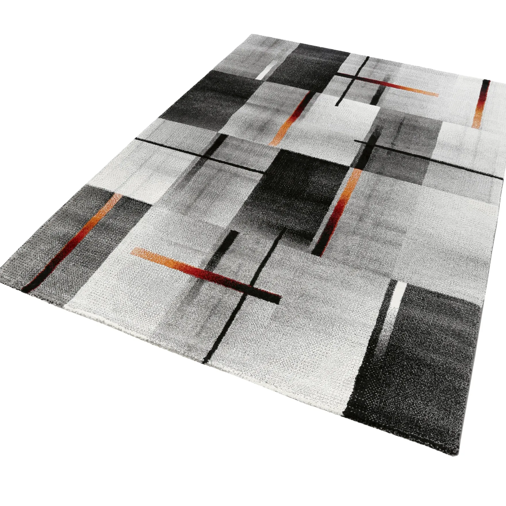 160x230 Teppich Wohnzimmer Anthrazit Grau