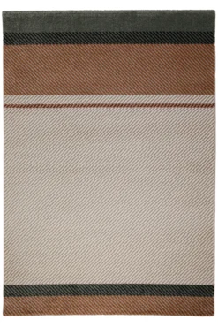 160x230 Teppich Wohnzimmer Beige Gestreift
