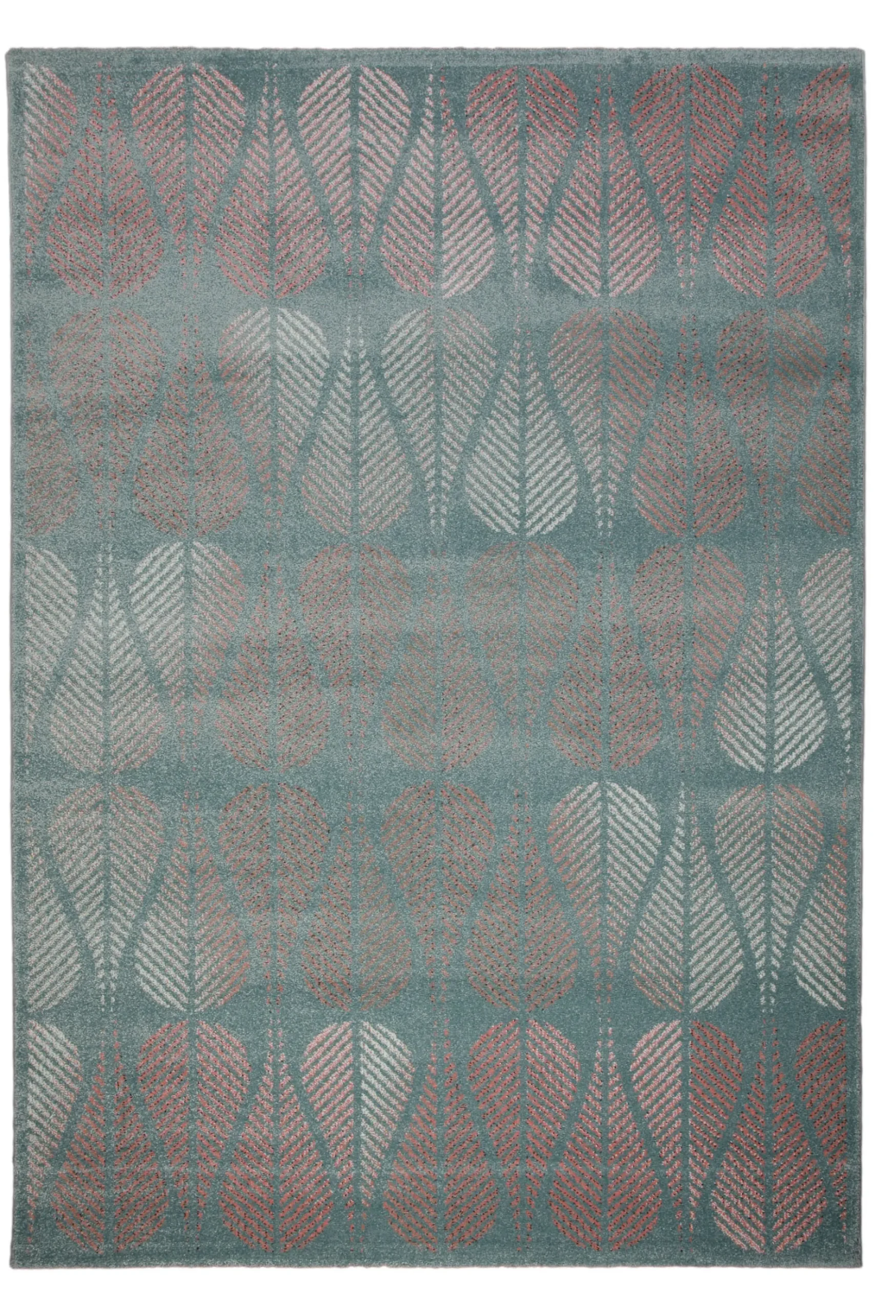160x230 Teppich Wohnzimmer Blau Tropfen
