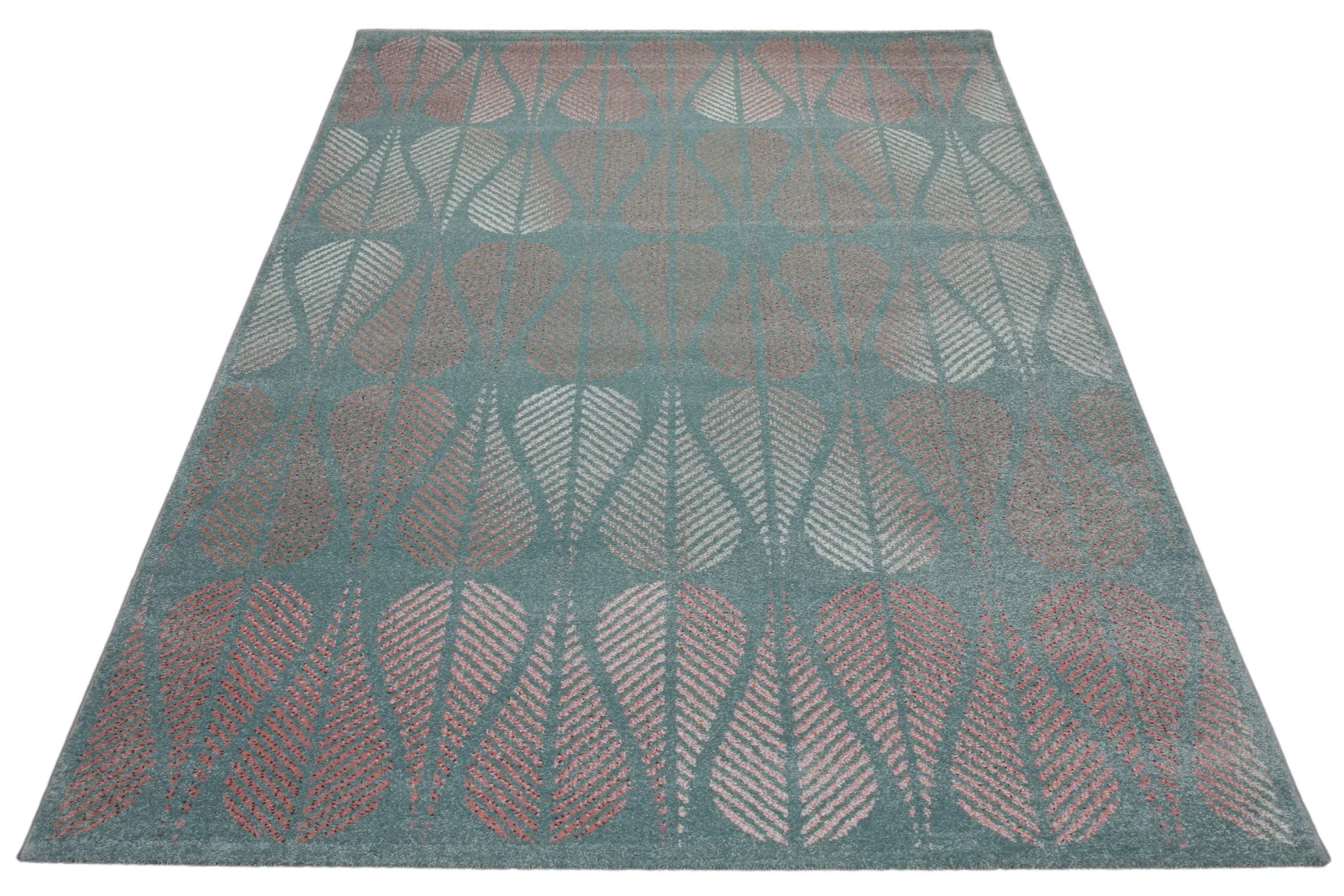 160x230 Teppich Wohnzimmer Blau Tropfen