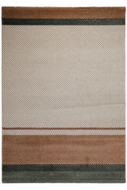 160x230 Teppich Wohnzimmer Creme Braun