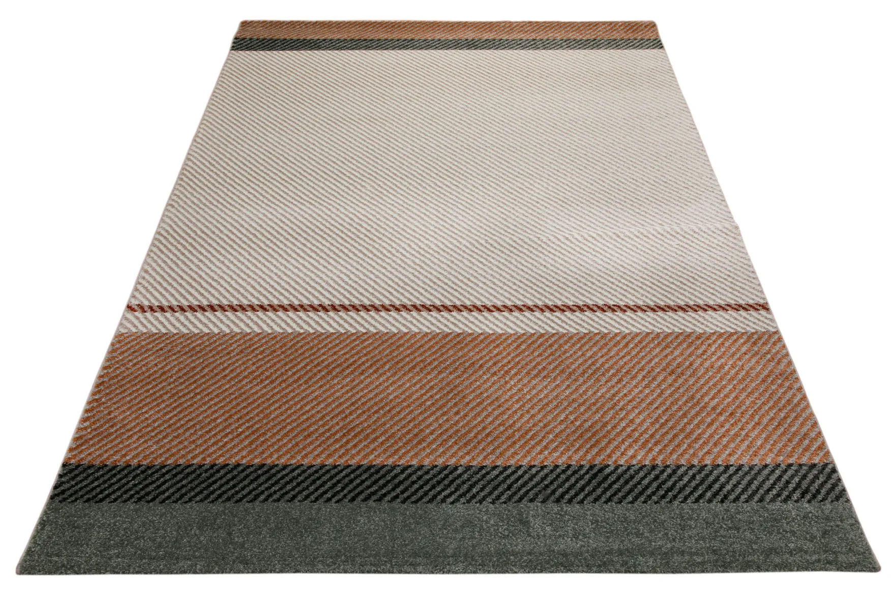 160x230 Teppich Wohnzimmer Creme Braun
