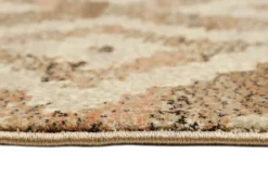 160x230 Teppich Wohnzimmer Creme Braun Farbverlauf Dreieck