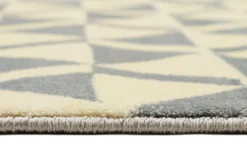 160x230 Teppich Wohnzimmer Creme Farbverlauf Dreieck