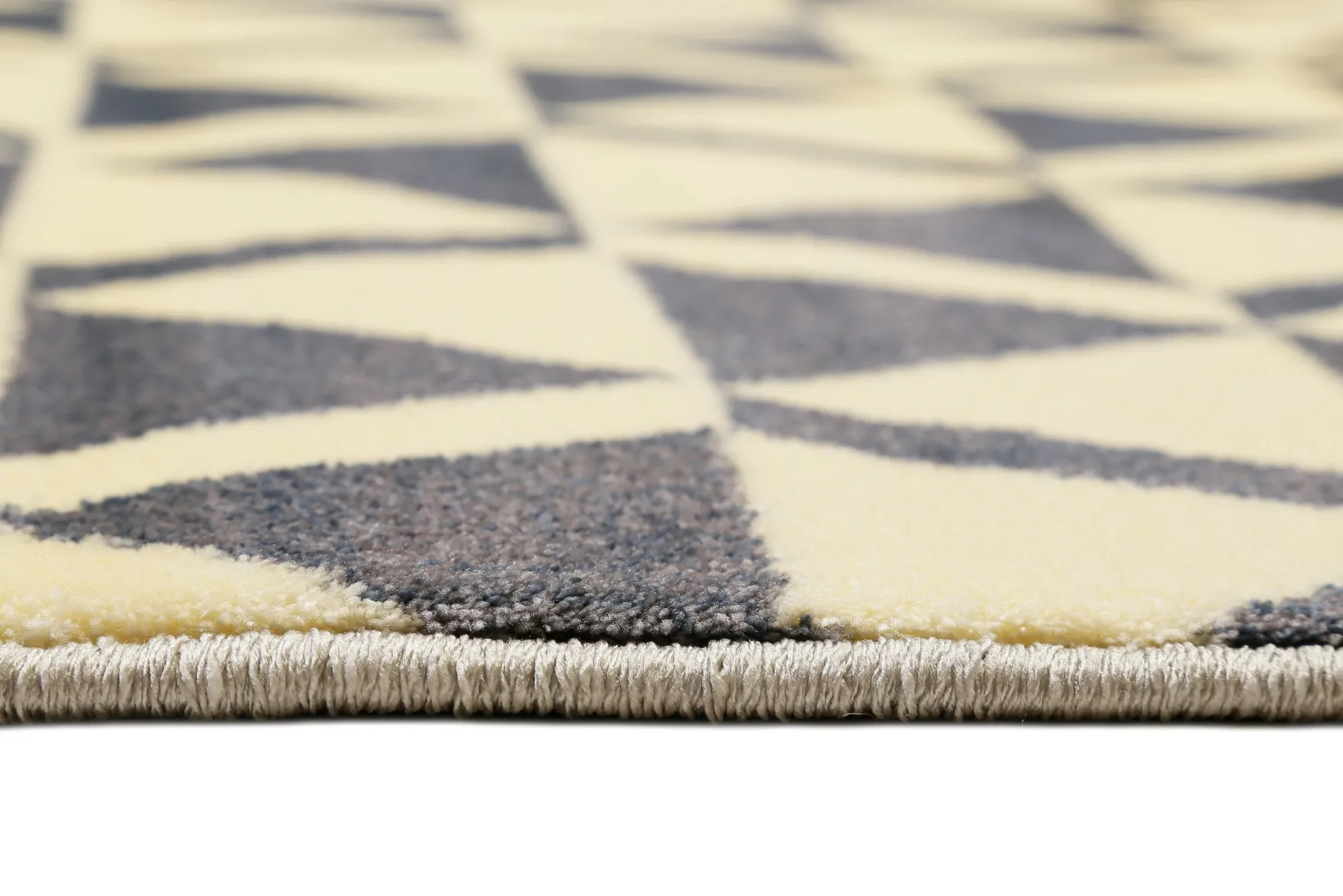 160x230 Teppich Wohnzimmer Creme Schwarz Farbverlauf Dreieck