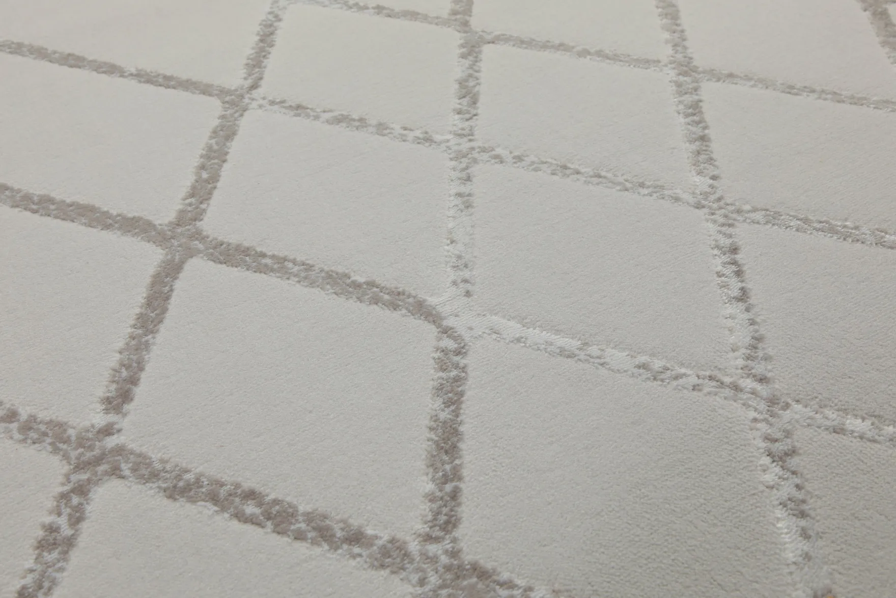 160x230 Teppich Wohnzimmer Creme Silber