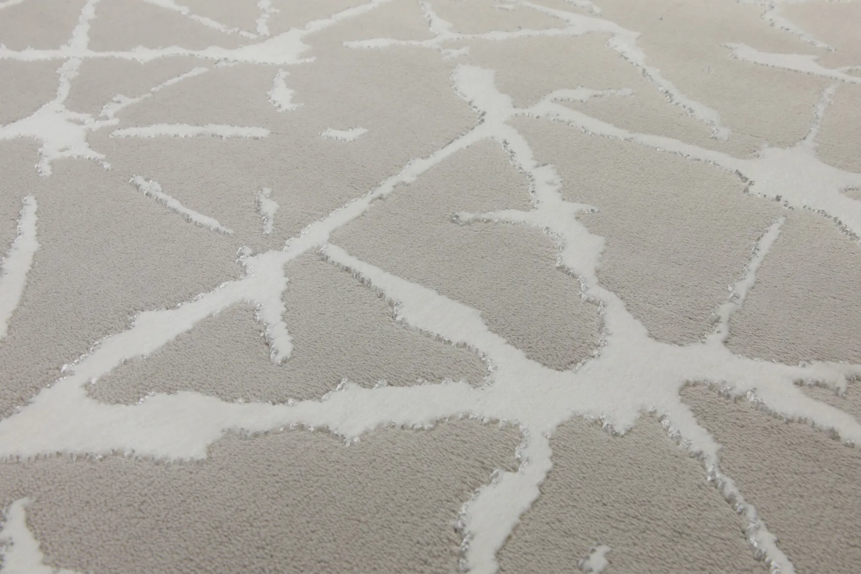 160x230 Teppich Wohnzimmer Creme Weiß