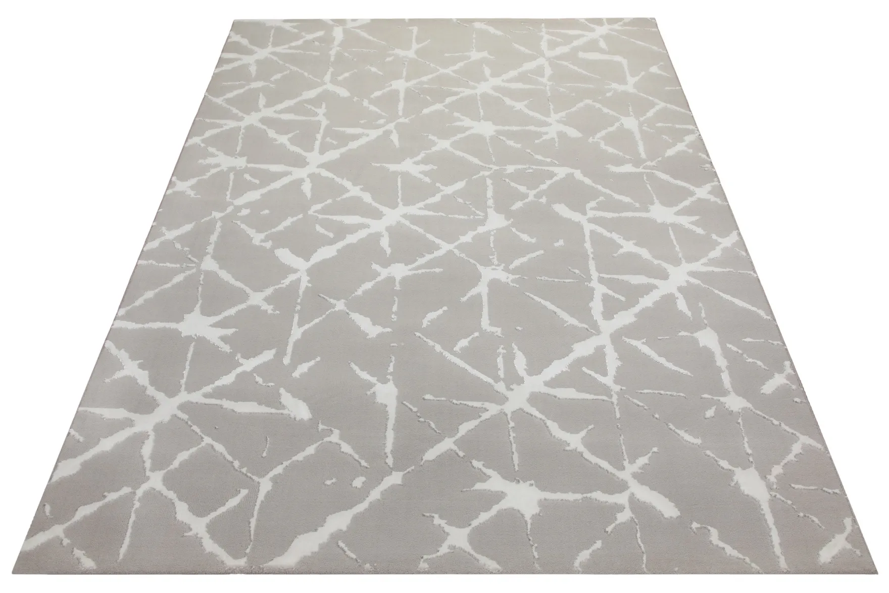 160x230 Teppich Wohnzimmer Creme Weiß