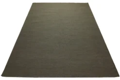 160x230 Teppich Wohnzimmer ESPRIT Uni – Strapazierfähiger Baumwollteppich in tiefem Olivgrün
