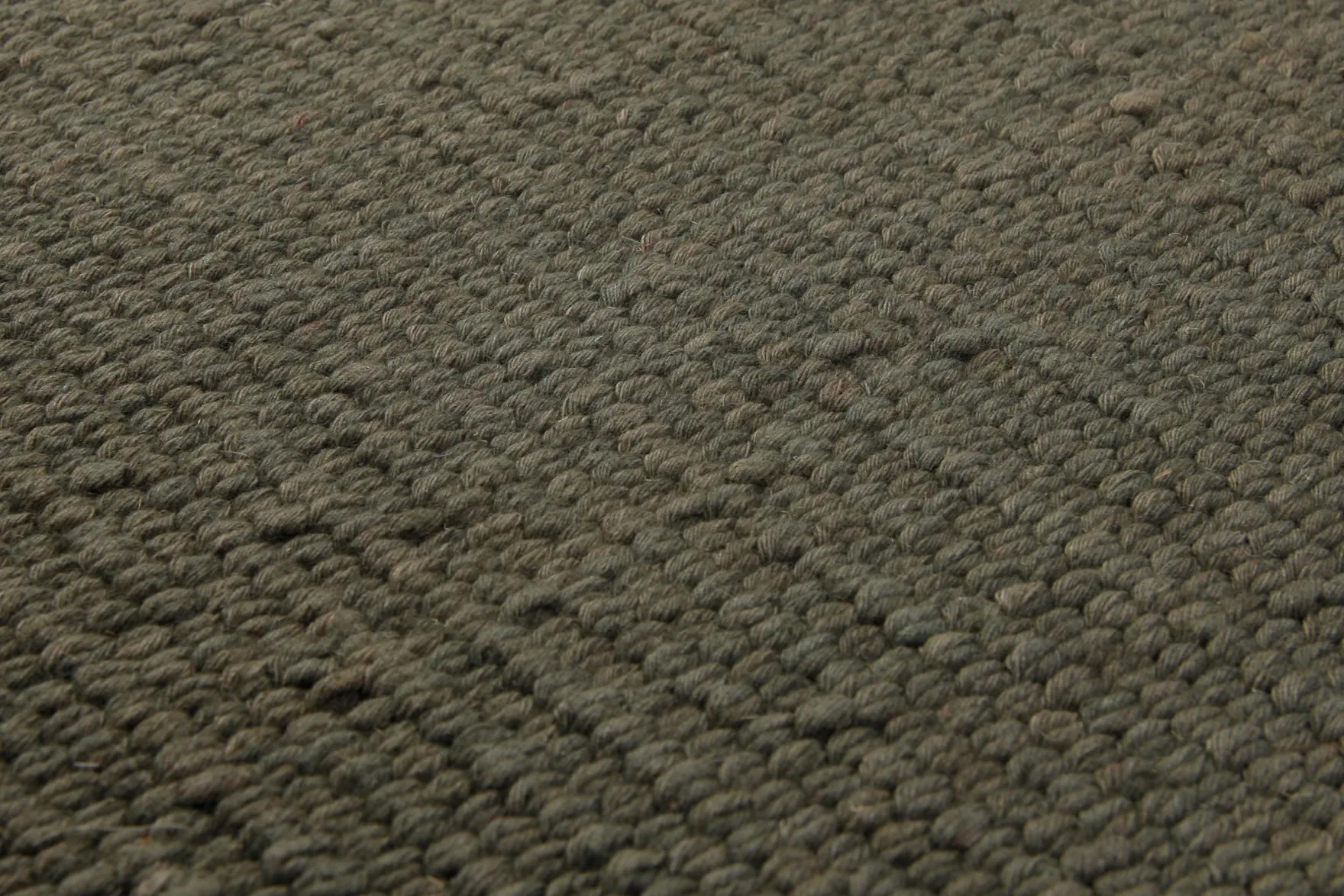 160x230 Teppich Wohnzimmer ESPRIT Uni – Strapazierfähiger Baumwollteppich in tiefem Olivgrün