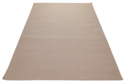 160x230 Teppich Wohnzimmer ESPRIT Uni – Strapazierfähiger Baumwollteppich in warmem Sandbeige