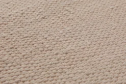 160x230 Teppich Wohnzimmer ESPRIT Uni – Strapazierfähiger Baumwollteppich in warmem Sandbeige