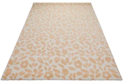 160x230 Teppich Wohnzimmer Gelbe Blumen