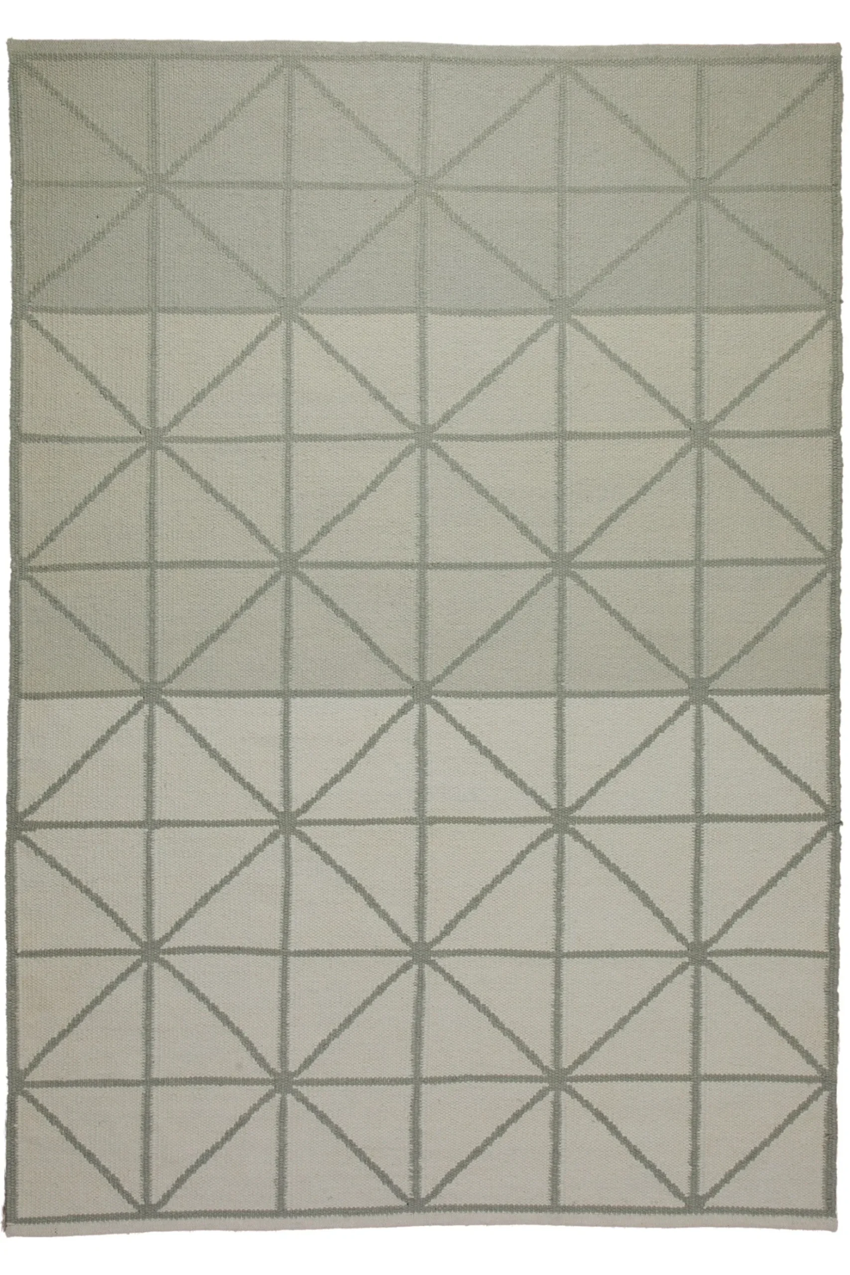 160x230 Teppich Wohnzimmer Grafische Ruhe – Skandi-Flachgewebe mit Diamantraster