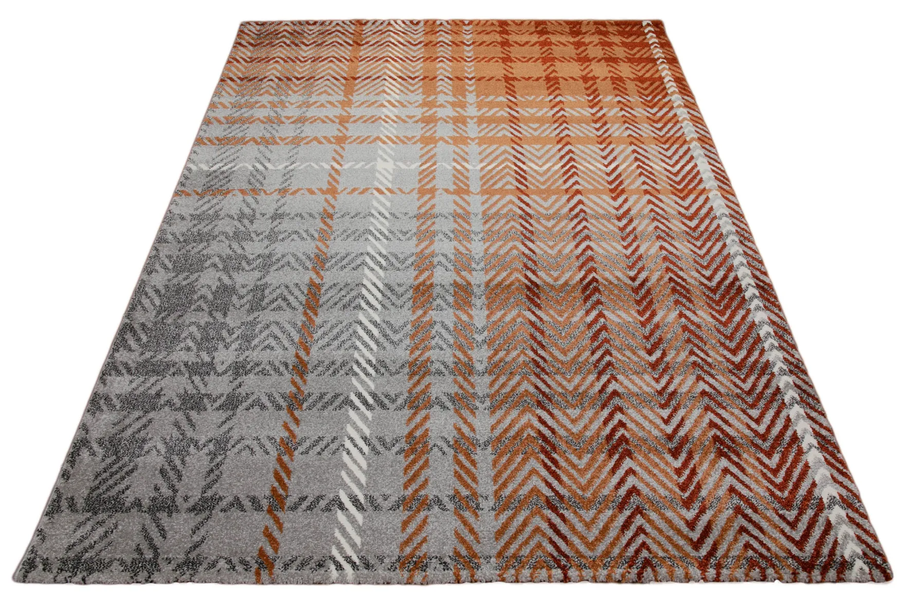 160x230 Teppich Wohnzimmer Grau Braun Muster
