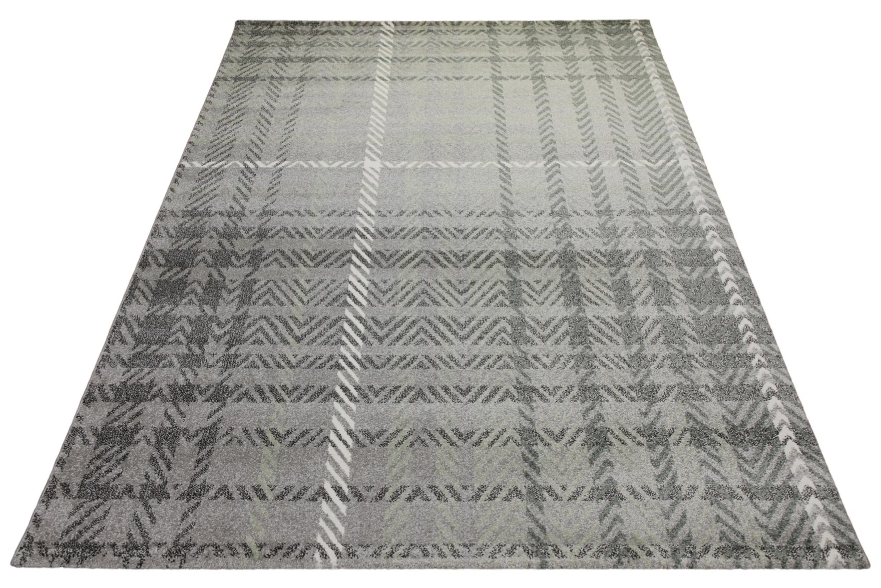 160x230 Teppich Wohnzimmer Grau Muster