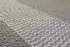 160x230 Teppich Wohnzimmer Greige trifft Hellblau – Skandi-Flachgewebe mit Charakter