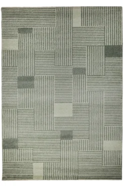 160x230 Teppich Wohnzimmer Grün Muster