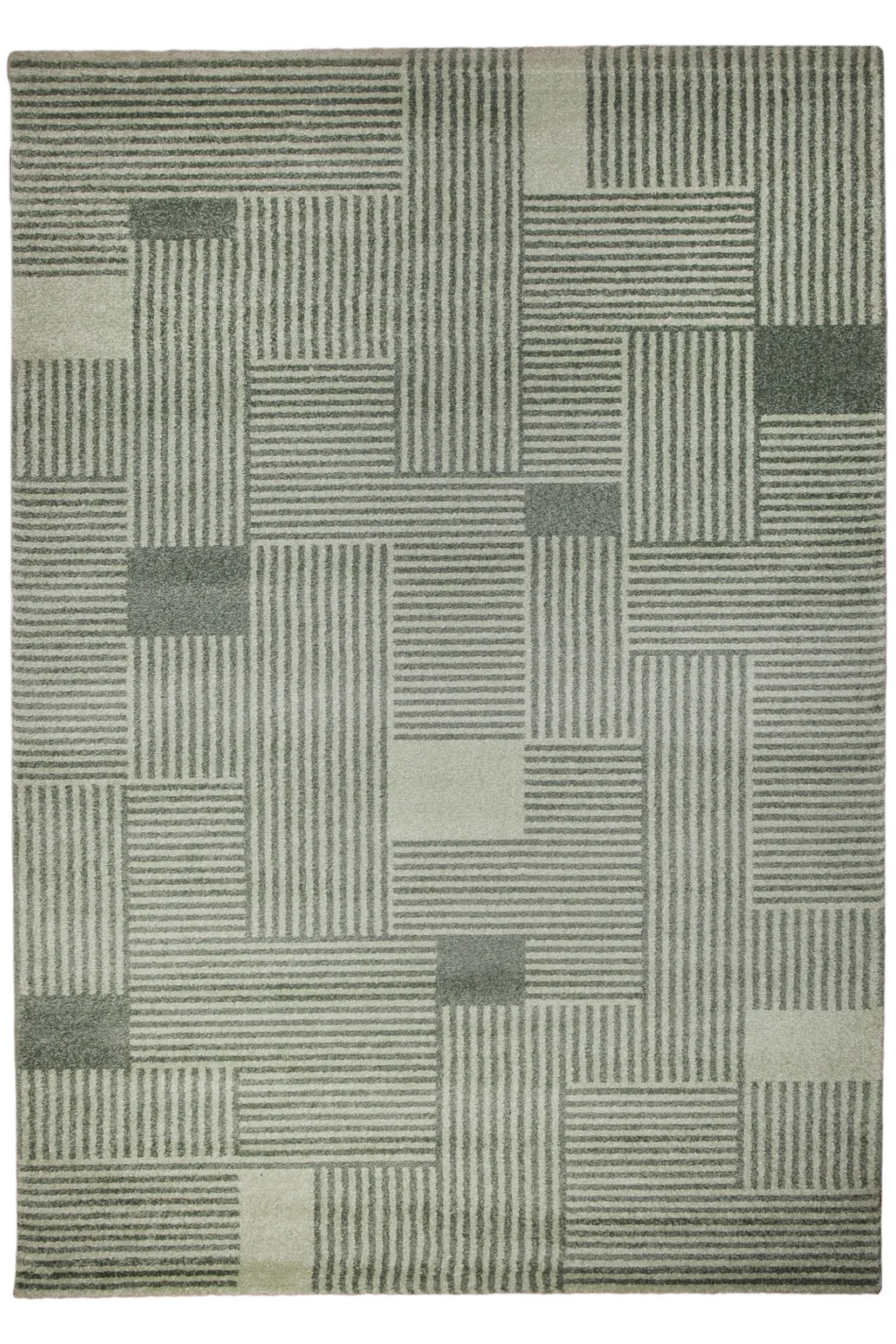 160x230 Teppich Wohnzimmer Grün Muster