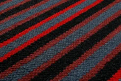 160x230 Teppich Wohnzimmer Marine Stripes – Klassischer Streifenteppich in Rot, Blau und Schwarz