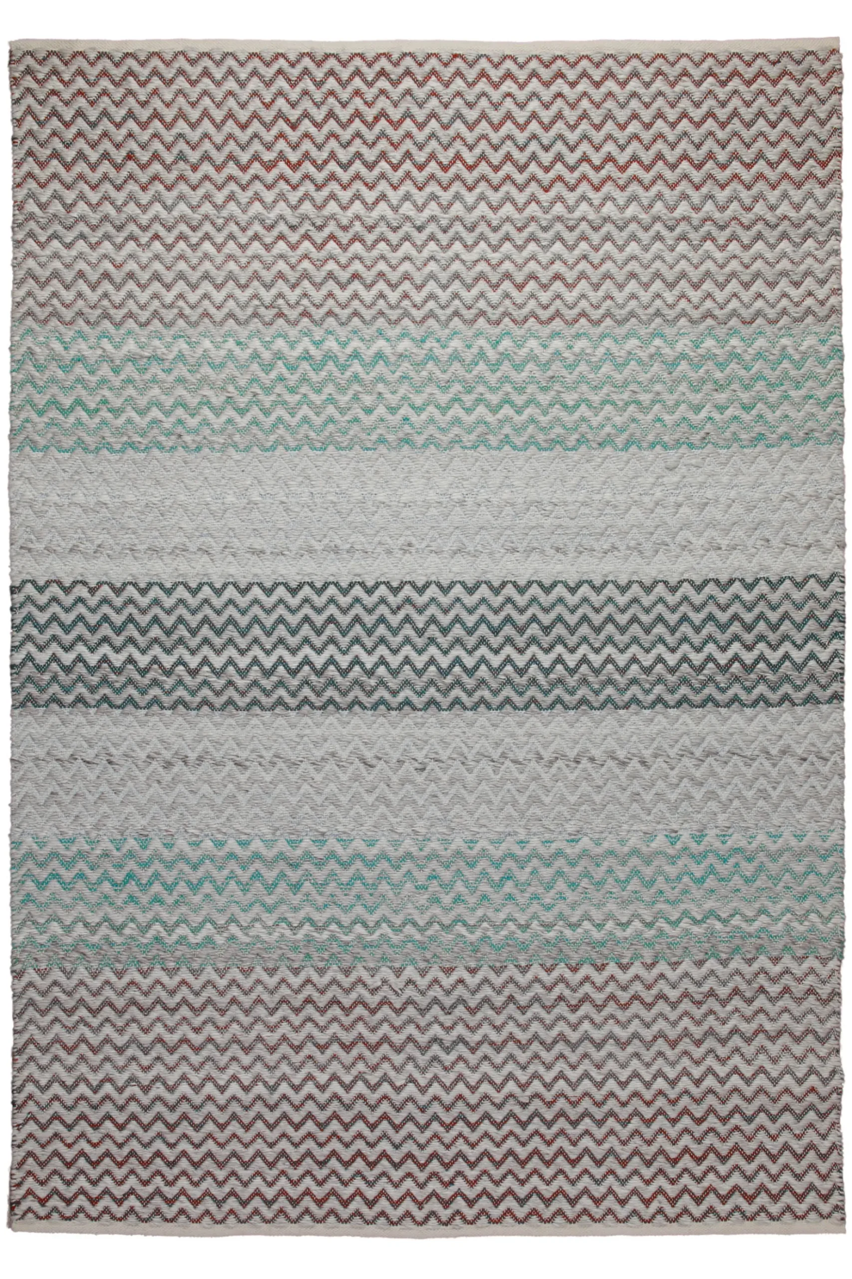 160x230 Teppich Wohnzimmer Multicolor-Chevron für drinnen und draußen – Outdoor-Teppich aus Indien