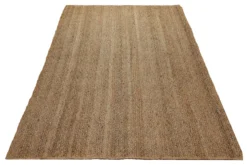 160x230 Teppich Wohnzimmer Pure Natur – Handgewebter Juteteppich in geflochtener Optik