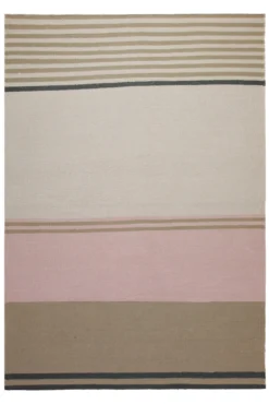 160x230 Teppich Wohnzimmer Sand, Rosé und Mocca – Cotton-Color-Block in zarter Pastellarchitektur
