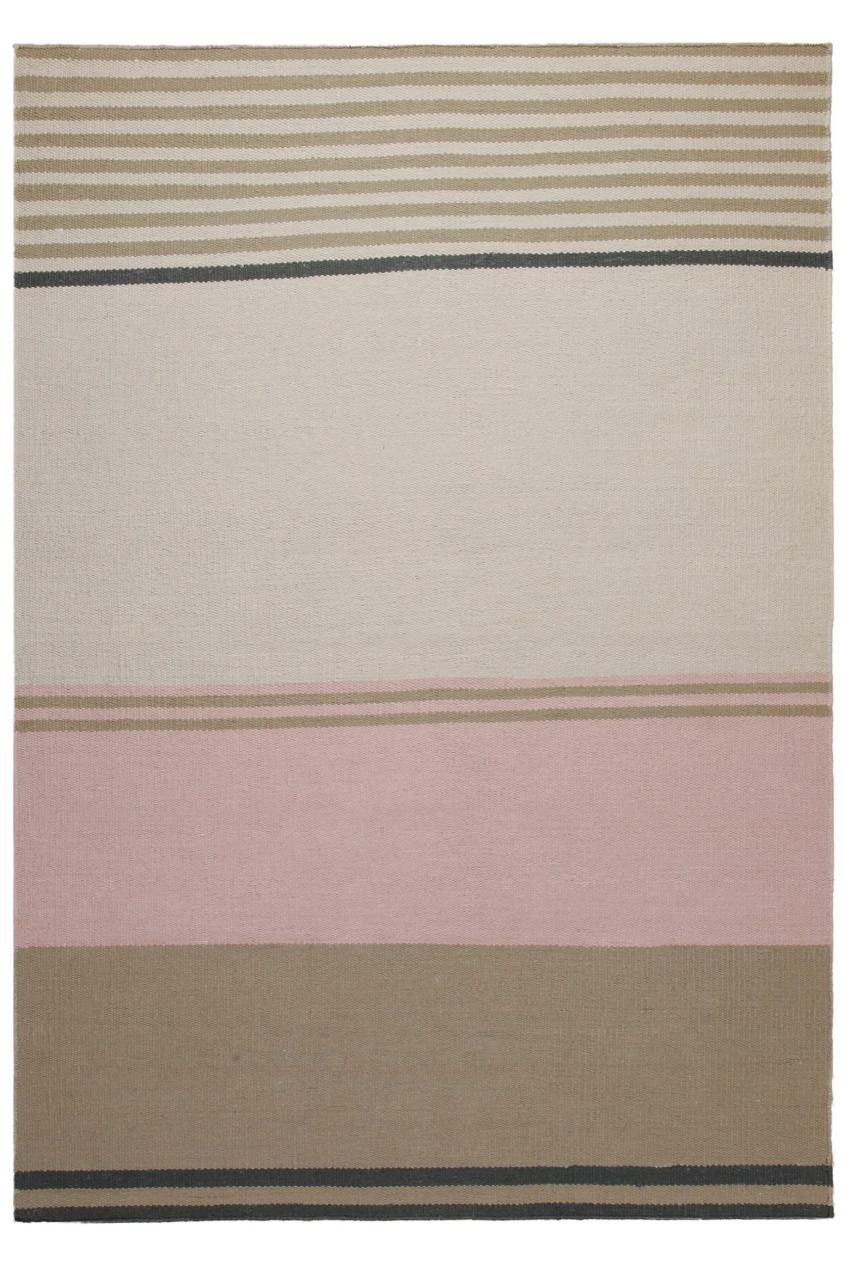 160x230 Teppich Wohnzimmer Sand, Rosé und Mocca – Cotton-Color-Block in zarter Pastellarchitektur