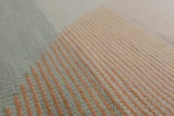 160x230 Teppich Wohnzimmer Sanfte Geometrie – Skandi-Handwebteppich mit Pastellakzent