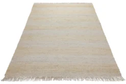160x230 Teppich Wohnzimmer Stilles Honiggold – Reduzierter Naturfaserteppich für ruhige Räume