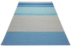 160x230 Teppich Wohnzimmer Summer Vibes – Sommerteppich in frischen Blautönen
