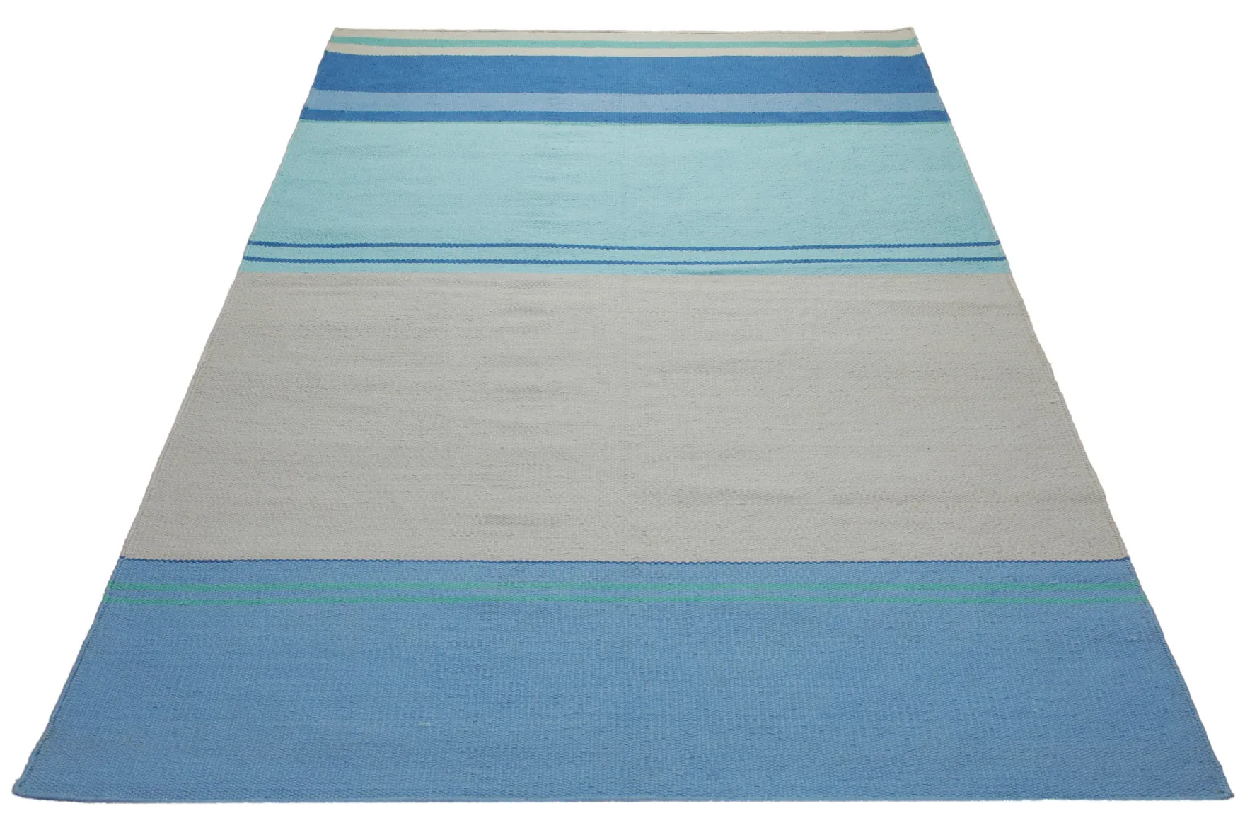 160x230 Teppich Wohnzimmer Summer Vibes – Sommerteppich in frischen Blautönen