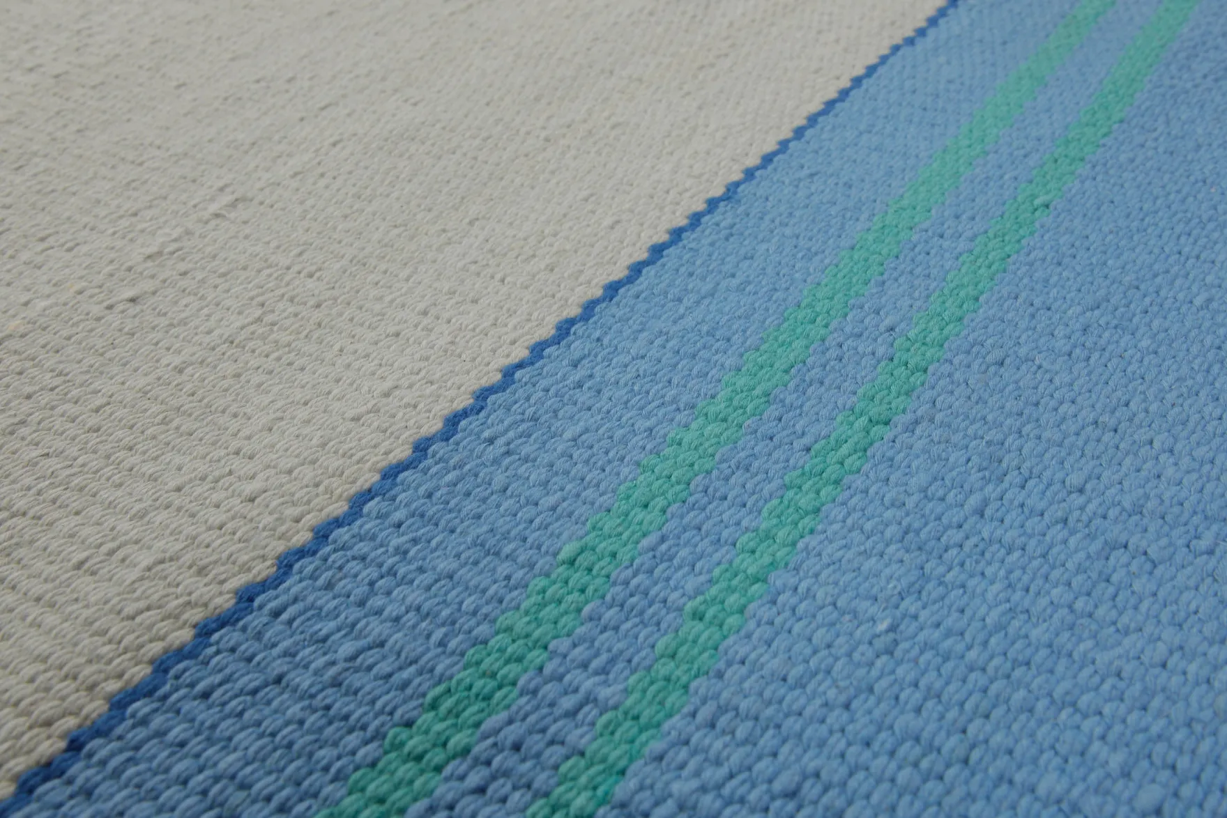 160x230 Teppich Wohnzimmer Summer Vibes – Sommerteppich in frischen Blautönen