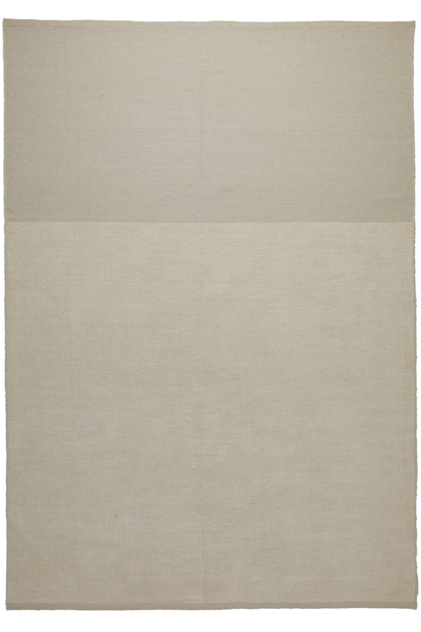 160x230 Teppich Wohnzimmer Weiches Naturweiß – Schlichter Wollteppich mit gewalkter Oberfläche